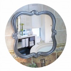E38 Black Silver Bathroom Toilet Vanity Wall Makeup Mirror Front Waterproof Y    401581929900